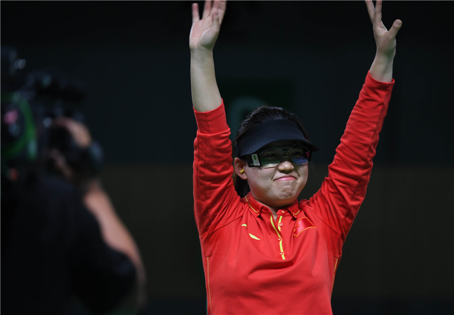 中國首金！ 張夢雪女子十米氣手槍奪冠