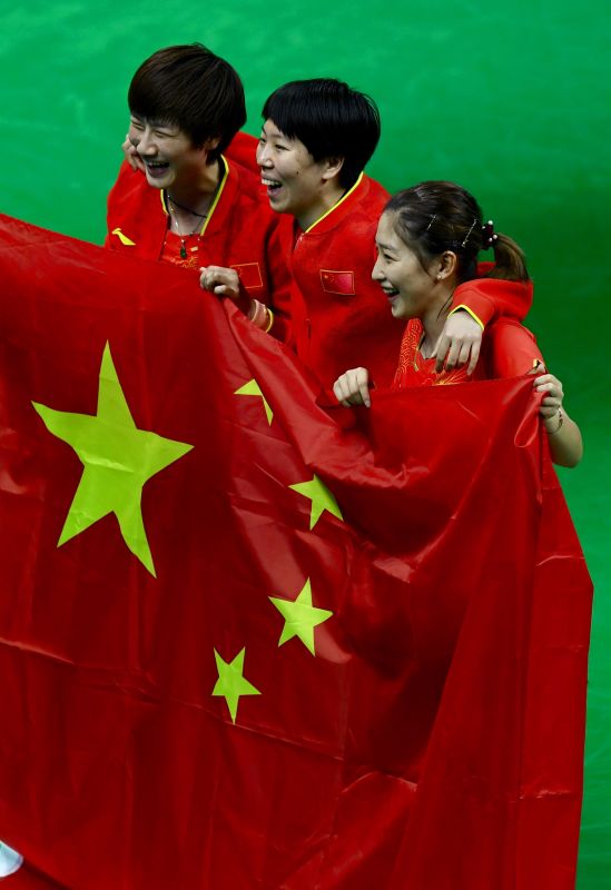 中國女乒戰勝德國隊 豪取團體第三金