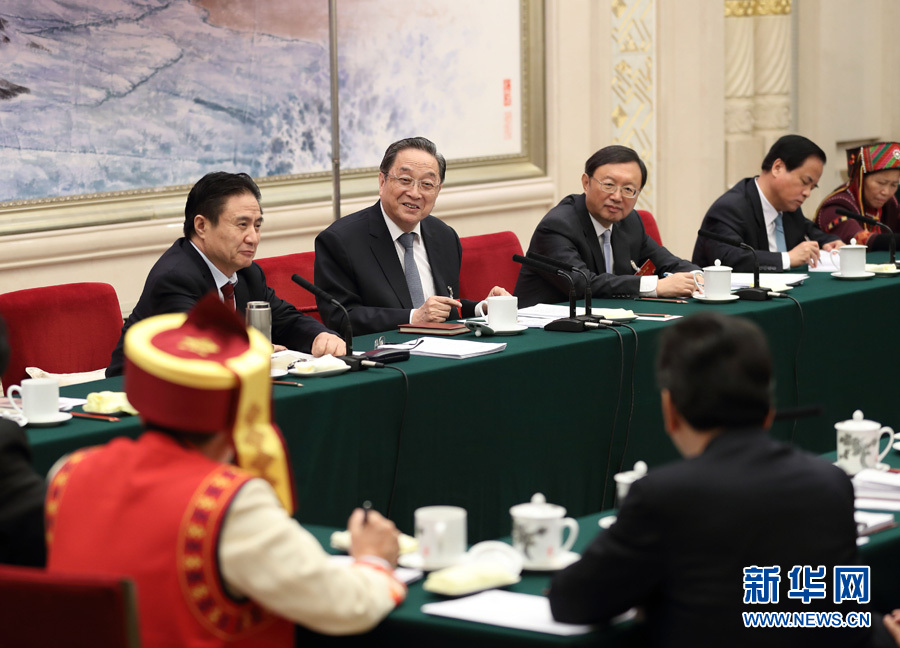 習近平李克強張德江俞正聲劉云山張高麗分別參加全國人大會議一些代表團審議