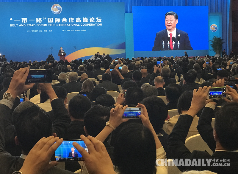 習近平在“一帶一路”國際合作高峰論壇開幕式上發(fā)表主旨演講時強調(diào)絲路精神是人類文明的寶貴遺產(chǎn)