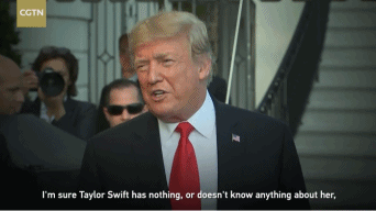 霉霉打破沉默表達政治立場，特朗普：對她歌的喜愛減少25%丨外媒說