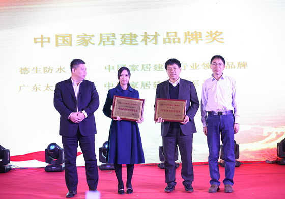德生防水榮獲“2015中國家居建材行業(yè)領軍品牌”