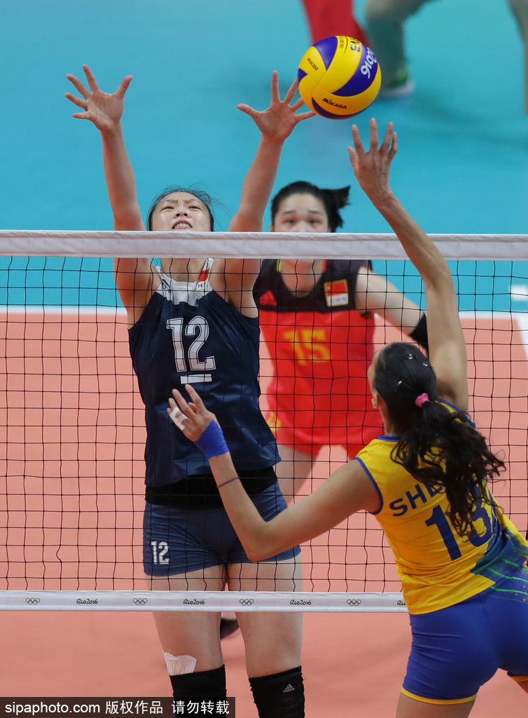 里約奧運會第11日：女子排球1/4決賽 巴西VS中國