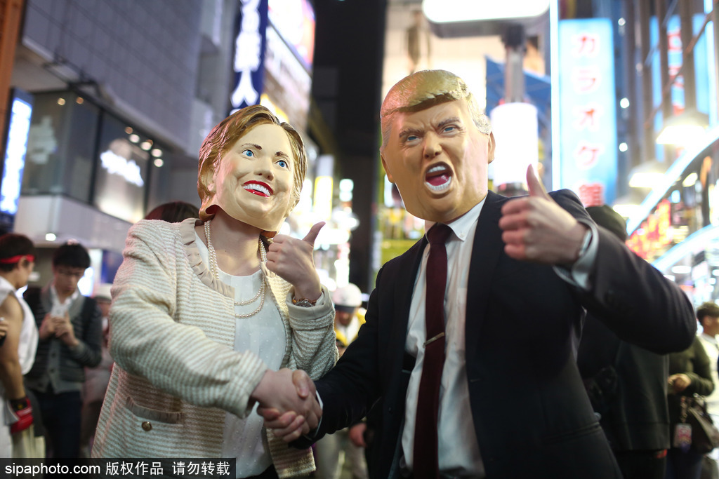 當美國大選遇上萬圣節 盤點節日期間的“特朗普希拉里”