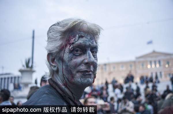 喪尸出籠！希臘雅典2017僵尸大游行血腥重口味（組圖）