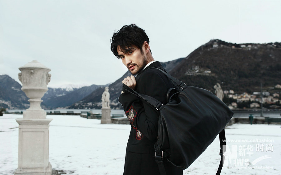 袁弘科莫湖時尚大片發布 蓄須增添型男魅力