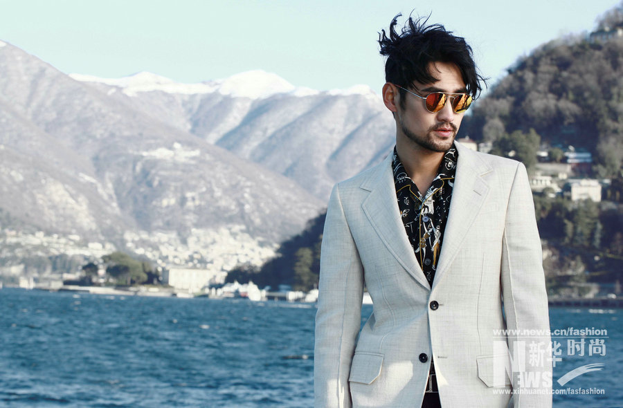 袁弘科莫湖時尚大片發布 蓄須增添型男魅力