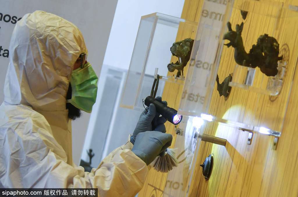 公元前6世紀(jì)龐貝古城文物被盜 調(diào)查人員現(xiàn)場勘查