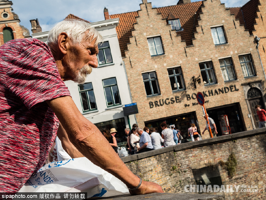 比利時(shí)布魯日迎來旅游旺季 夏日風(fēng)光清新亮麗