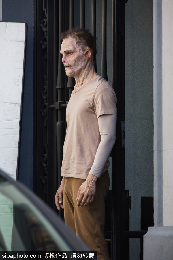 電影《皮囊》拍攝片場(chǎng) 西班牙男模面色猙獰帥氣面龐不再