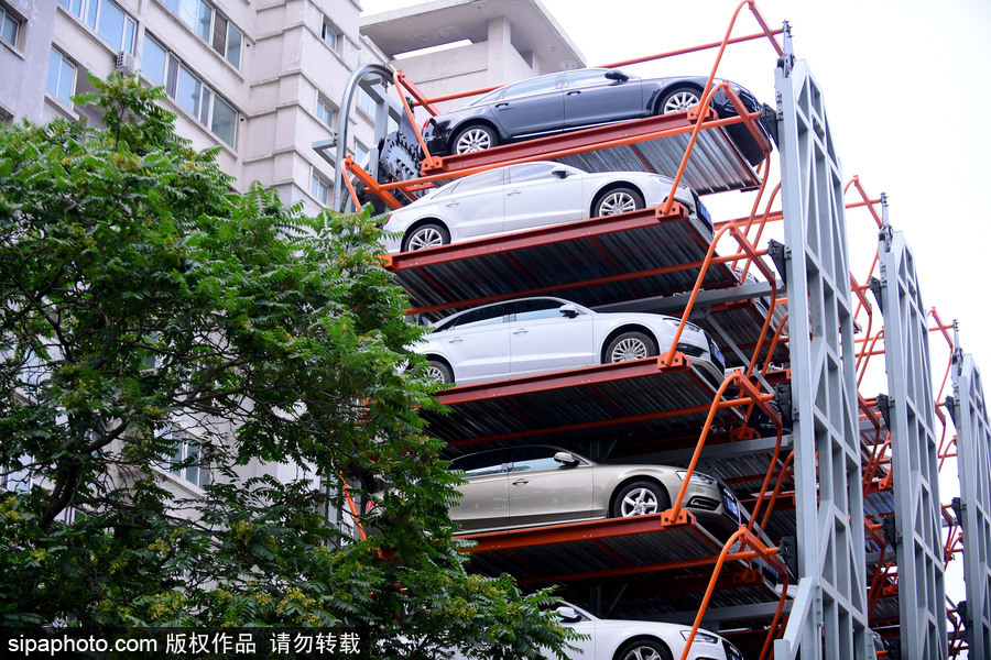 10層樓高垂直式立體停車場亮相沈陽成景觀