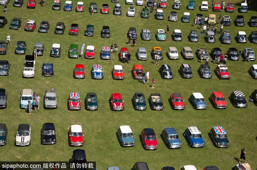 不老的經(jīng)典 法國舉行迷你車集會充滿懷舊復(fù)古氣息
