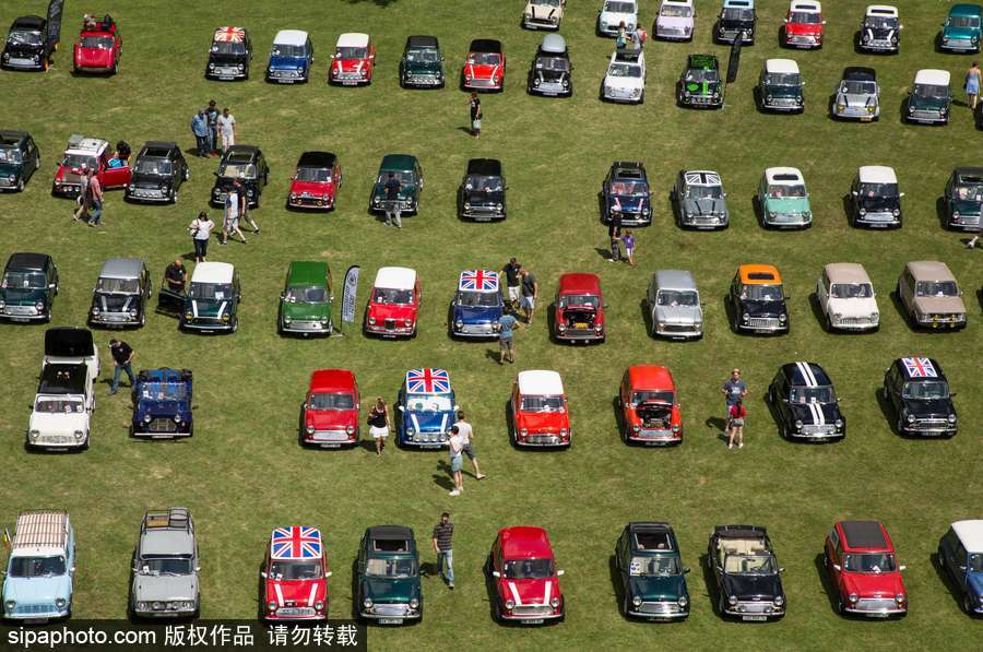 不老的經(jīng)典 法國舉行迷你車集會充滿懷舊復(fù)古氣息