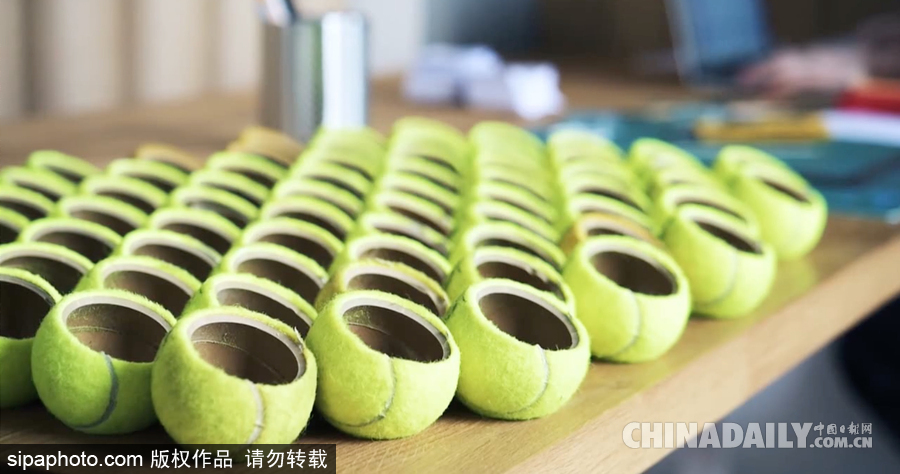 廢舊網(wǎng)球改造藍牙音響 顏值高小清新