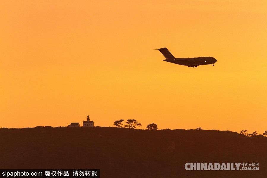 美國諾馬角日落風光 殘陽映照景色迷人