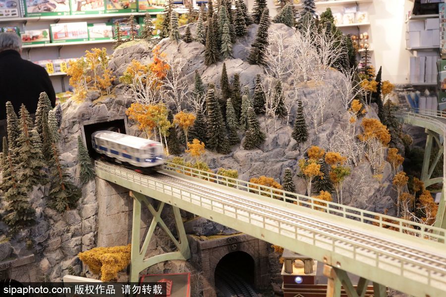 紐約圣誕節除了櫥窗燈飾 還有超萌的中央火車站迷你火車