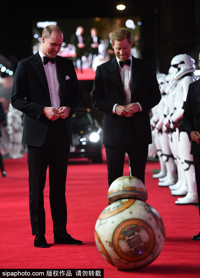 威廉王子與哈里王子齊現身助陣《星戰8》首映