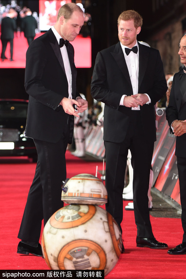 威廉王子與哈里王子齊現身助陣《星戰8》首映