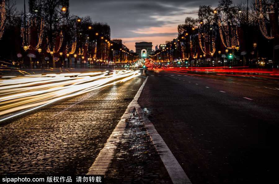 歡樂落幕 巴黎日落時分風光美景