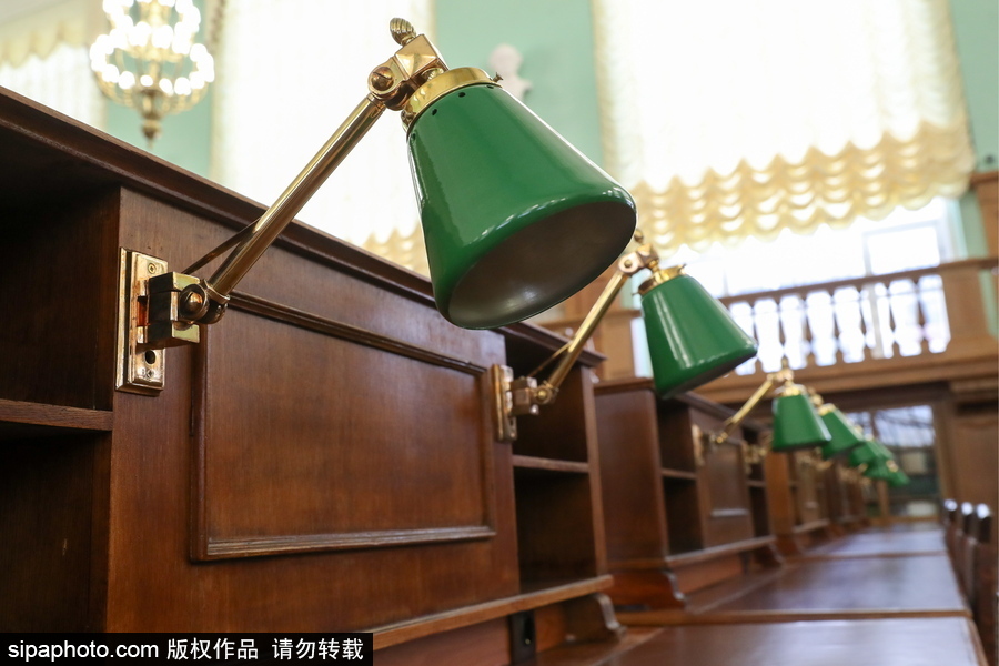 整齊劃一充滿藝術氣息 俄羅斯國立圖書館閱讀室翻新