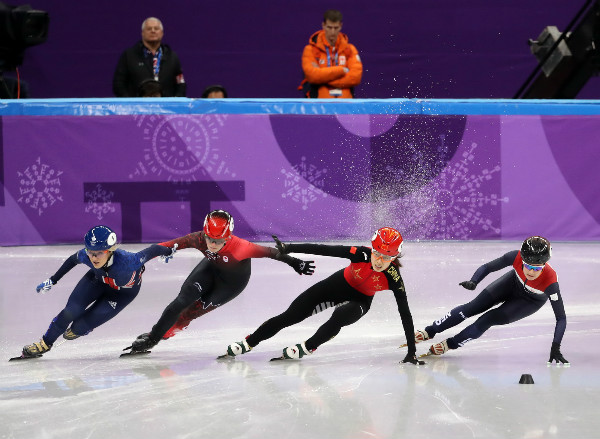 短道速滑——女子500米半決賽：曲春雨犯規無緣決賽