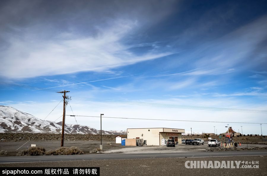 感受美國內(nèi)華達(dá)州冬季風(fēng)光 人煙稀少一望無垠