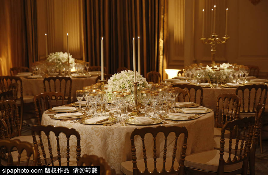高貴又奢華！特朗普歡迎馬克龍宴會(huì)陳設(shè)曝光