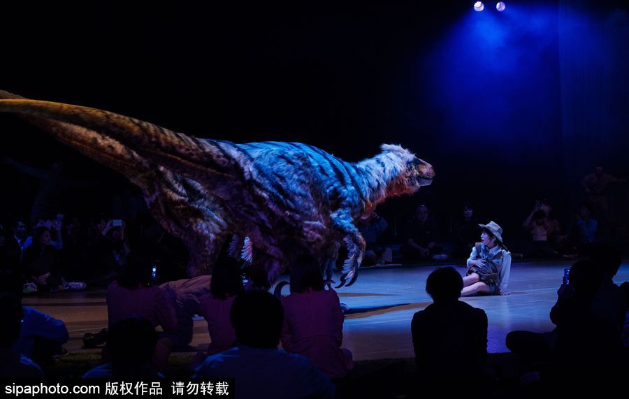 再現(xiàn)侏羅紀(jì)風(fēng)云 日本東京“恐龍”現(xiàn)場表演場景震撼