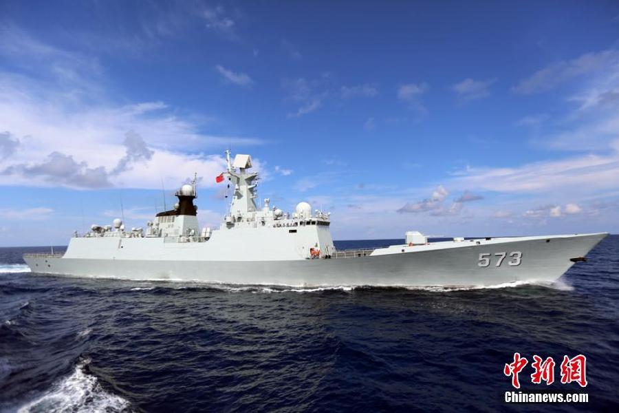 中國海軍173艦艇編隊(duì)組織針對(duì)性訓(xùn)練