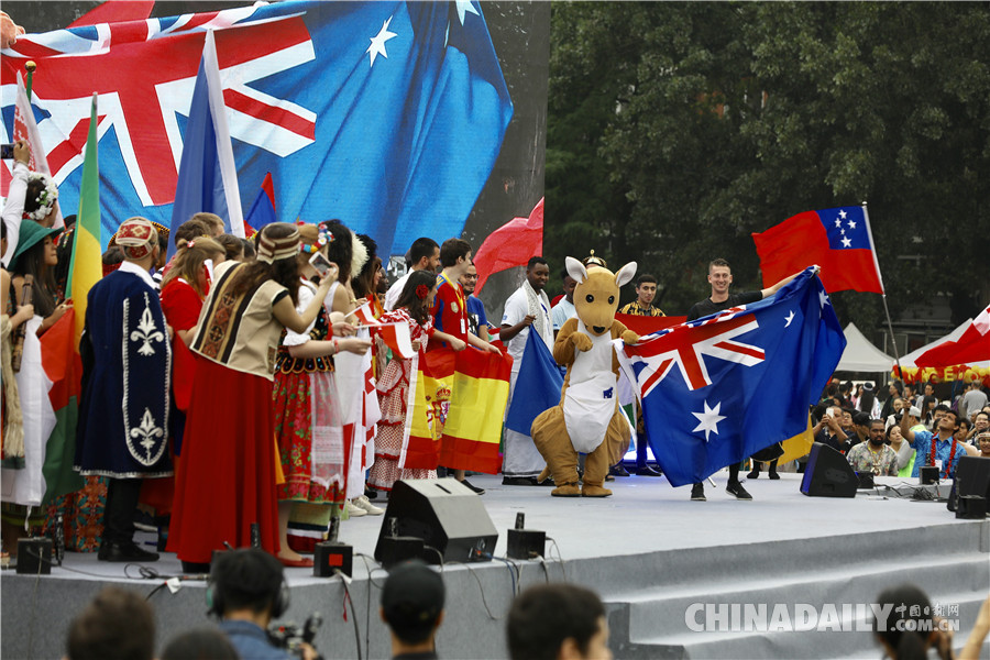北京語言大學第十五屆世界文化節游園會開幕