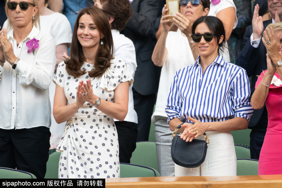 凱特、梅根兩位王妃同框亮相溫網觀戰 氣質優雅