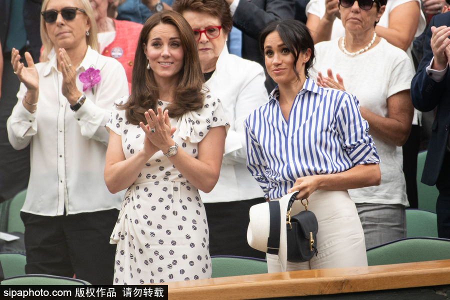 凱特、梅根兩位王妃同框亮相溫網觀戰 氣質優雅
