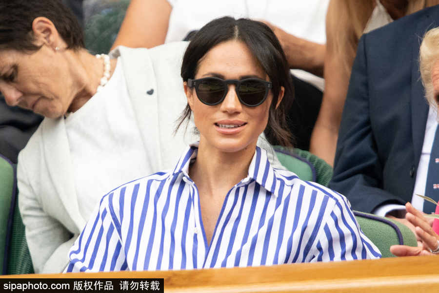 凱特、梅根兩位王妃同框亮相溫網觀戰 氣質優雅