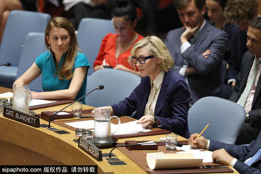 大魔王氣場超強！好萊塢女星凱特·布蘭切特現身聯合國會議