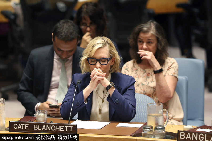 大魔王氣場超強！好萊塢女星凱特·布蘭切特現身聯合國會議