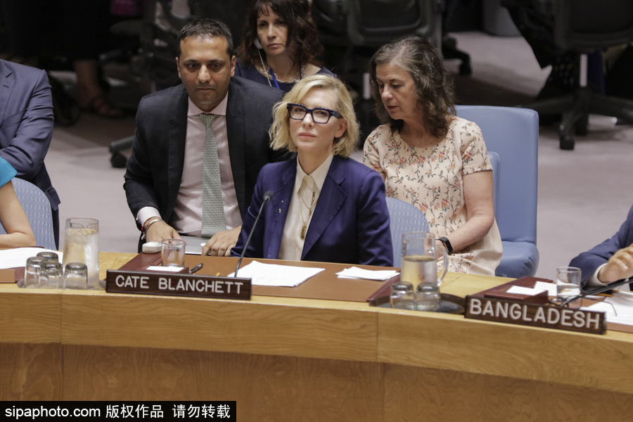 大魔王氣場超強！好萊塢女星凱特·布蘭切特現身聯合國會議