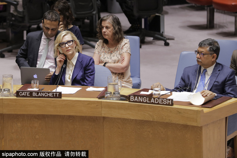 大魔王氣場超強！好萊塢女星凱特·布蘭切特現身聯合國會議