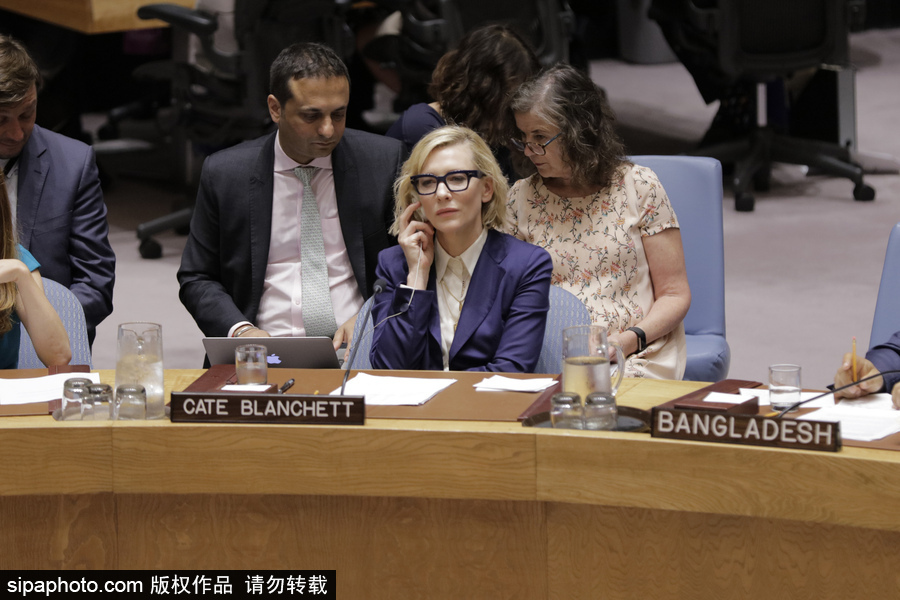大魔王氣場超強！好萊塢女星凱特·布蘭切特現身聯合國會議