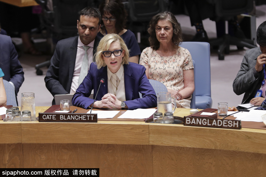 大魔王氣場超強！好萊塢女星凱特·布蘭切特現身聯合國會議