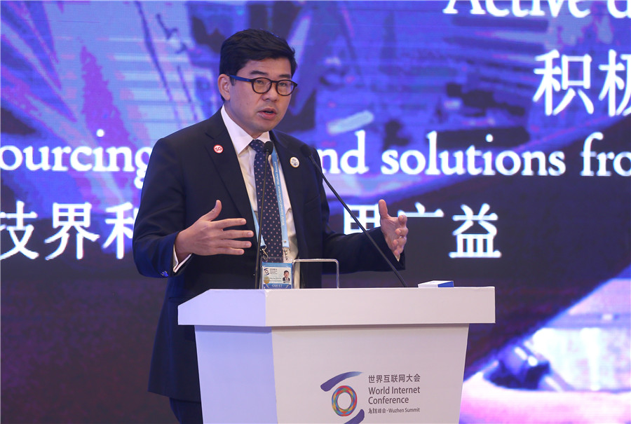 新加坡共和國(guó)通訊及新聞部常任秘書林明亮發(fā)言